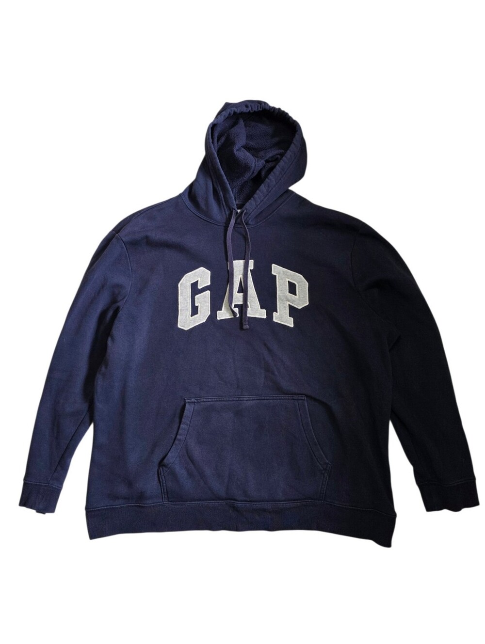 GAP Men's Navy Embroidered Hooded Sweatshirt